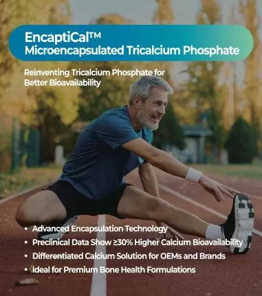 encaptical microencapsulated tricalcium phosphate applies advanced patented microencapsulation technology